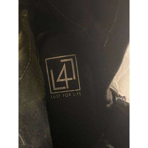 Grunge Combat Moto Boots Lust For Life LL-GILD Size 10M - Picture 6 of 9